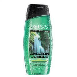 Avon - Posilující sprchový gel na vlasy a tělo pro muže (Senses Amazon Jungle)