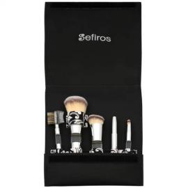 Sefiros - Luxusní pouzdro se stříbrným logem a sadou kosmetických štětců Silver