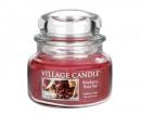 Village Candle - Vonná svíčka ve skle Maliny a čajová růže (Raspberry Rose Tea) 312 g