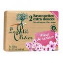 Le Petit Olivier - Extra jemné mýdlo Třešňový květ 2 x 100 g